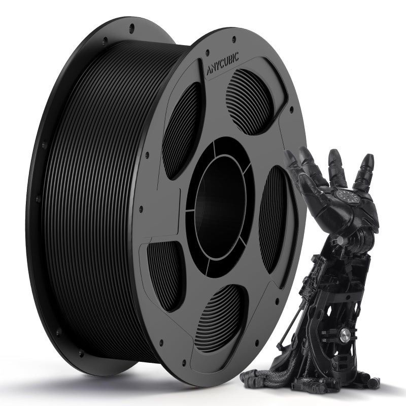 ANYCUBIC PLA 3D Printer Filament, 3D Printing PLA Filament 1.75mm Dimensional Accuracy +/- 0.02mm, 1KG Reusable Spool (2.2 lbs), Black - Image 1